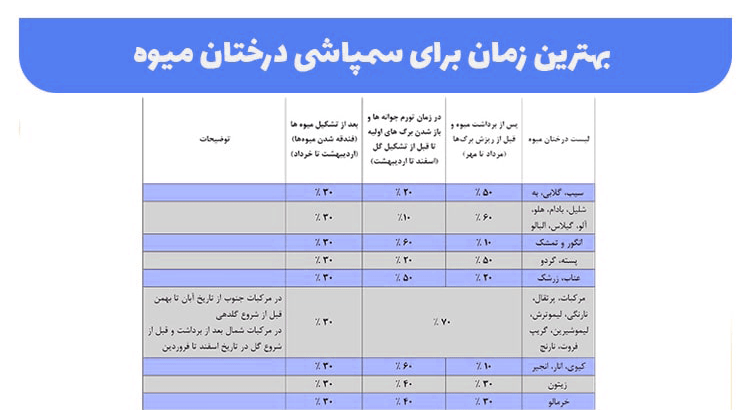 بهترین موقع سمپاشی درخت انجیر